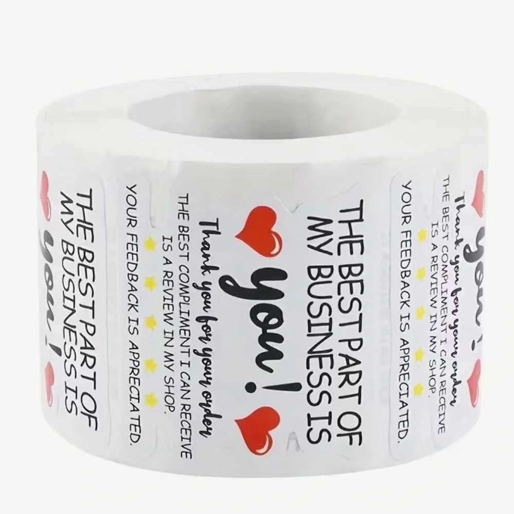 The Best Part of My Business is You Feedback iAppreciated, Roll of 500 Stickers
